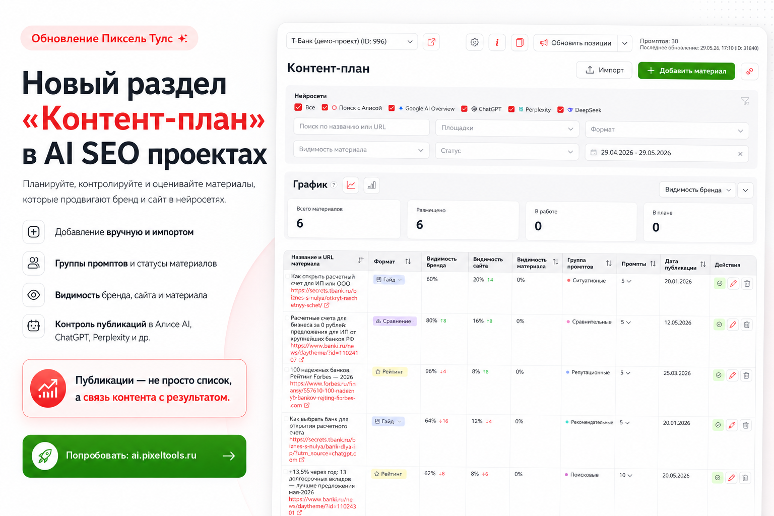 Контент-план Пиксель Тулс